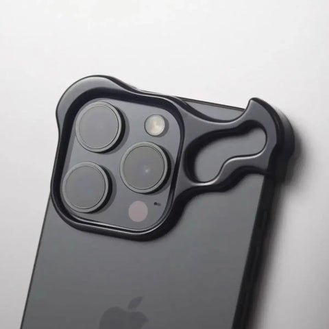 Luxury Aluminum Bumper Case for iPhone 12-16 Pro Max – Unique Design, Shockproof, with Lens Protection.