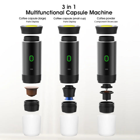 USB Draagbare 3-in-1 Elektrische Espressomachine