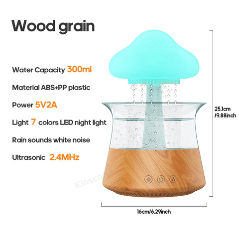 Rain Cloud Humidifier – 300ml, Aroma Diffuser, Night Light.