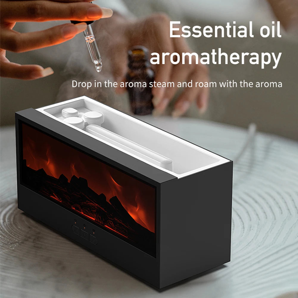 Creative Flame Humidifier & Aromatherapy Diffuser | Remote Control & Timer