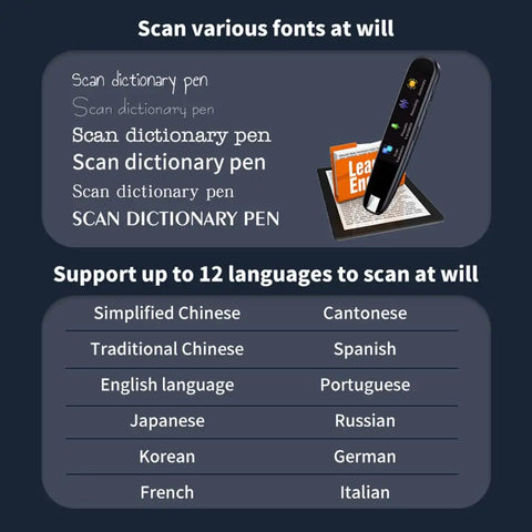 Smart Translator Pen – 112 Languages, Instant Voice & Text Scanner for Dyslexia & Autism.