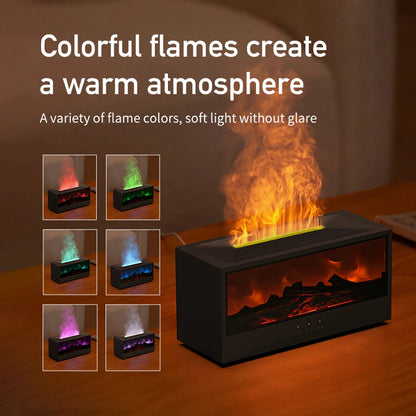 Creative Flame Humidifier & Aromatherapy Diffuser | Remote Control & Timer