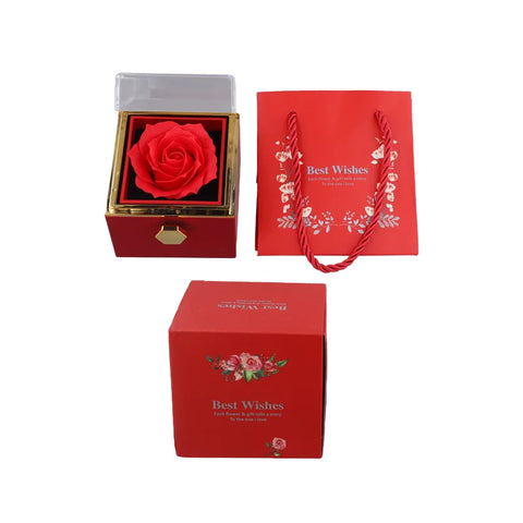 Eternal Rose Box - With Personalized Necklace & Real Rose