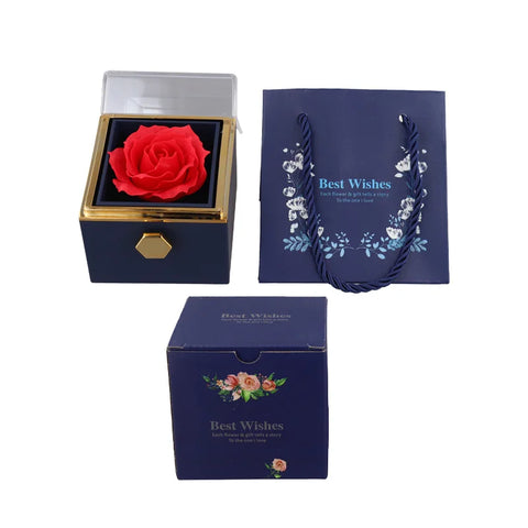 Eternal Rose Box - With Personalized Necklace & Real Rose