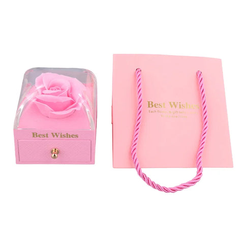 Eternal Rose Box - With Personalized Necklace & Real Rose