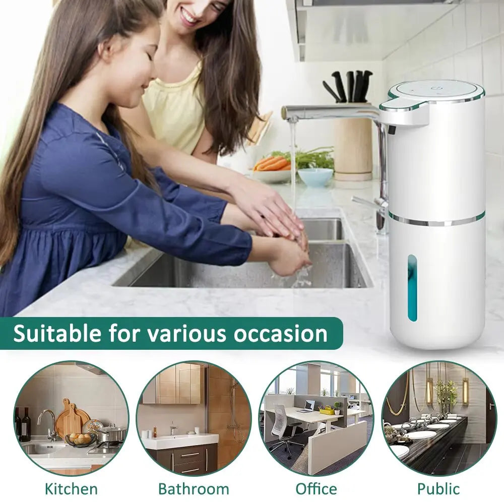 Touchless Automatic Foaming Soap Dispenser | 380ml, USB Rechargeable, 4 Levels