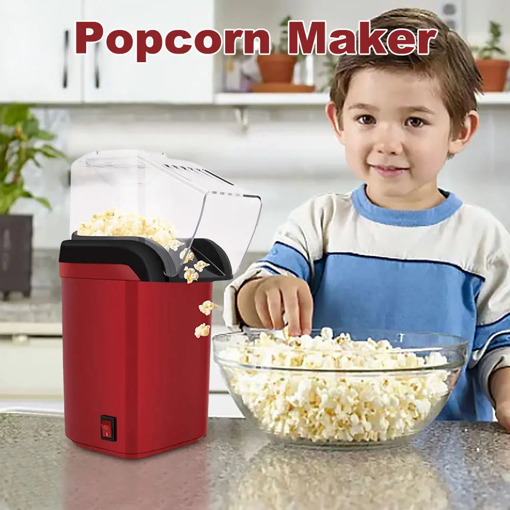 **High-Efficiency Electric Popcorn Maker | Fully Automatic Air Popper for Home**